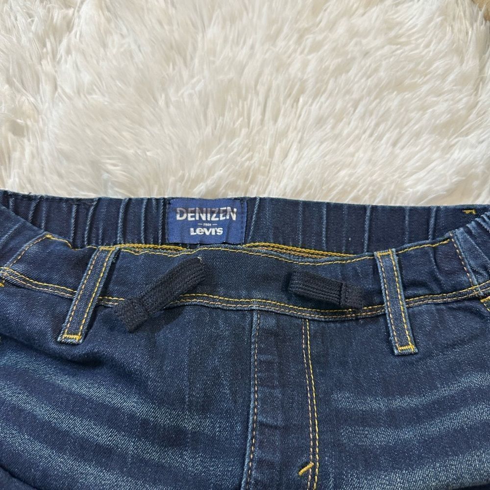 💚 A10 Denizen by Levi’s blue stretch  jeans with elastic waistband& drawstring - Picture 6 of 6